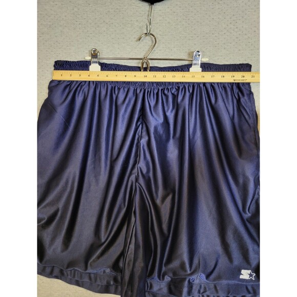 Starter Shorts Mens 3XL Dazzle Shiny Drawstring Navy Blue Gym Basketball Retro - Picture 8 of 13